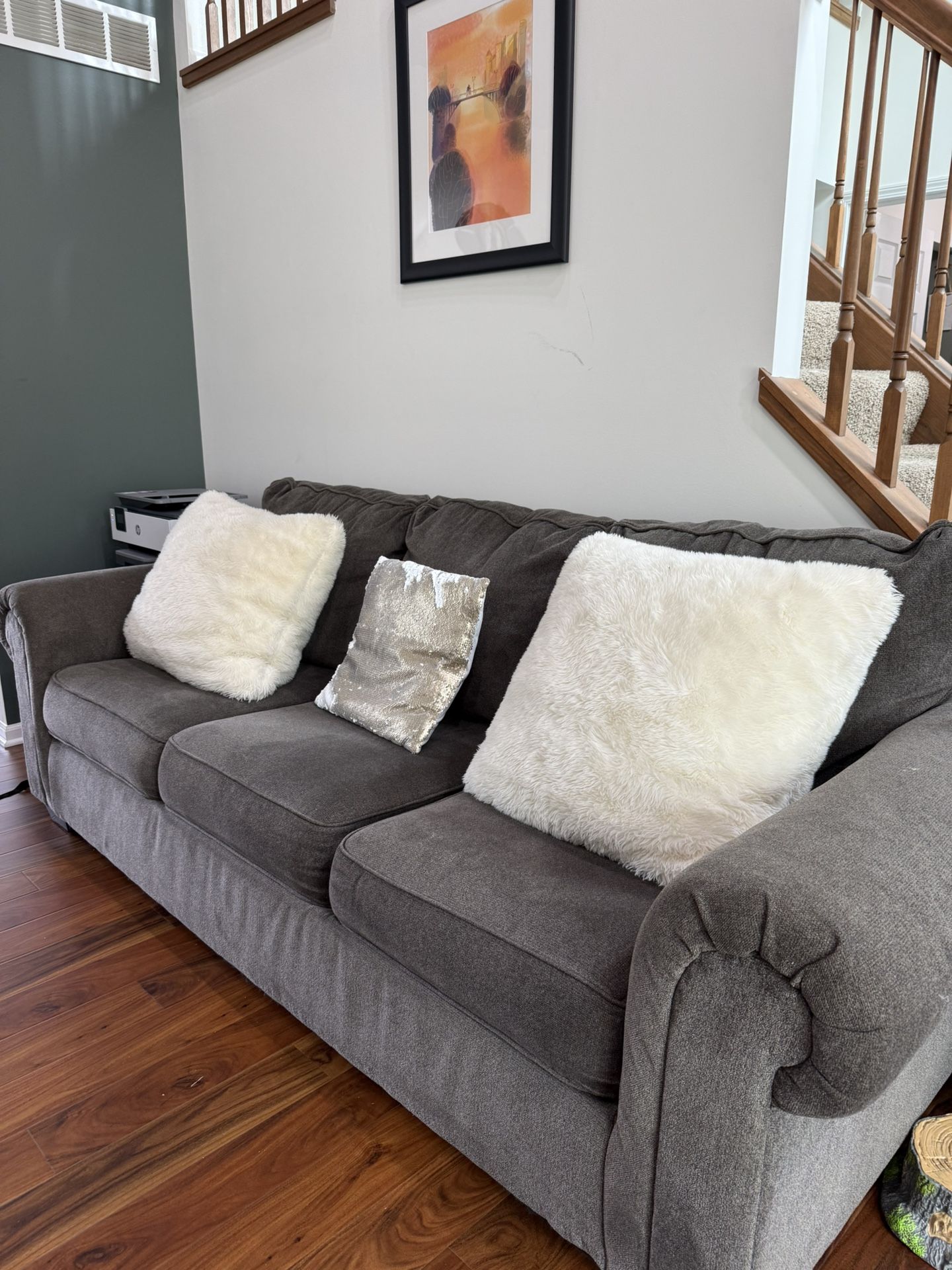 Three Seater, Loveseat And Side Tables