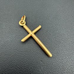 Jewelry 10k solid yellow gold pendant Cross charm 0.9 grams CROSS ONLY