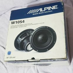 One Alpine Subwoofer