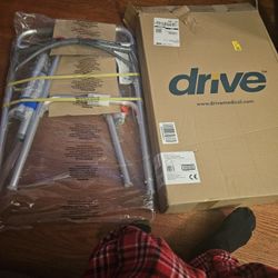 Brand New Deluxe Folding Walker Two Button With 5"Wheels