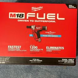 M18 FUEL ONE-KEY 18V Lithium-Ion Brushless Cordless 1/4 in. Lockbolt Tool (Tool-Only)