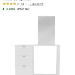 White vanity