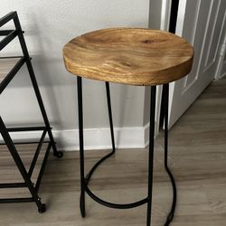 2 Solid Wood Barstools / Beautiful!  SET 
