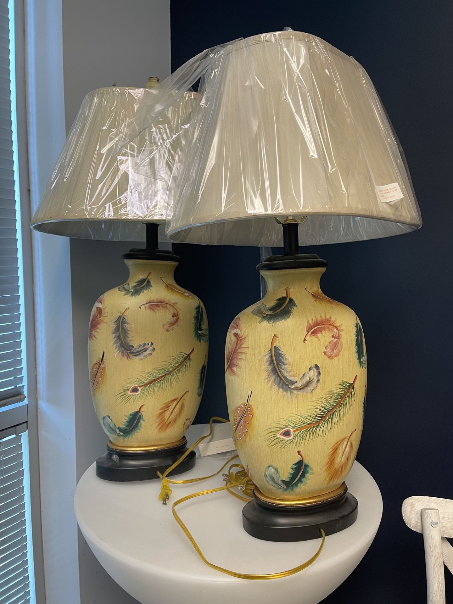 2 Large Lamps - NEW - price for both 18.5” x 12”. X. 32” high