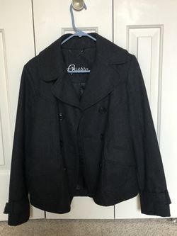 Dark Gray Wool Pea Coat