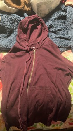 Burgundy Zip-Up Hoodie