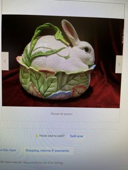 Fitz & Floyd Bunny Rabbit Vegetable Tureen