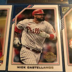 Four 2022 Topps Gallery Philadelphia Phillies Baseball Cards Including A Rookie Auto And A Private Issue Sn/250 All Mint Condition! Thumbnail