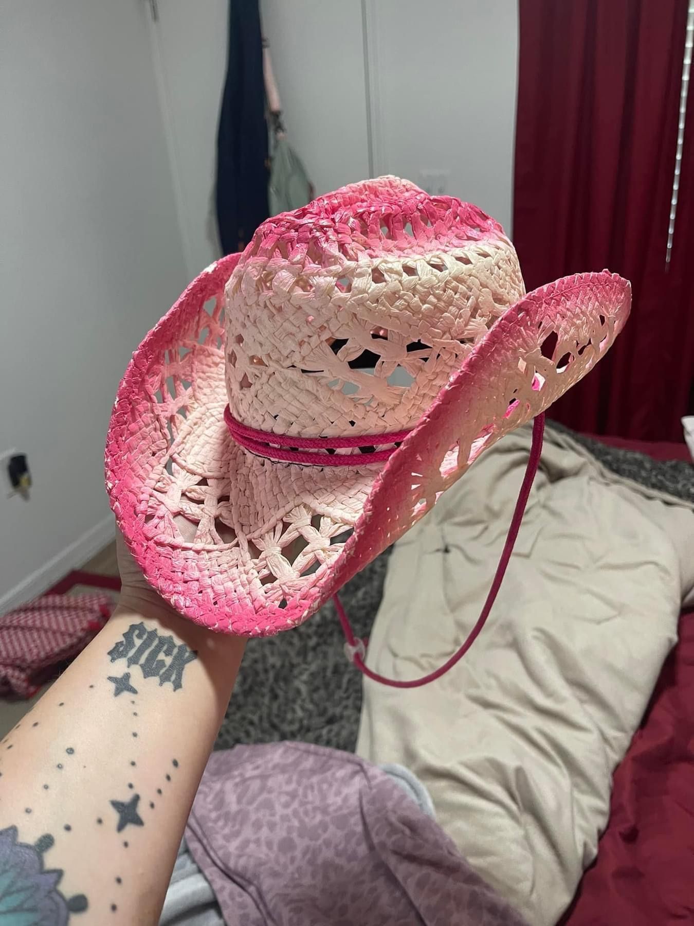 Pink + White Cowgirl Hat