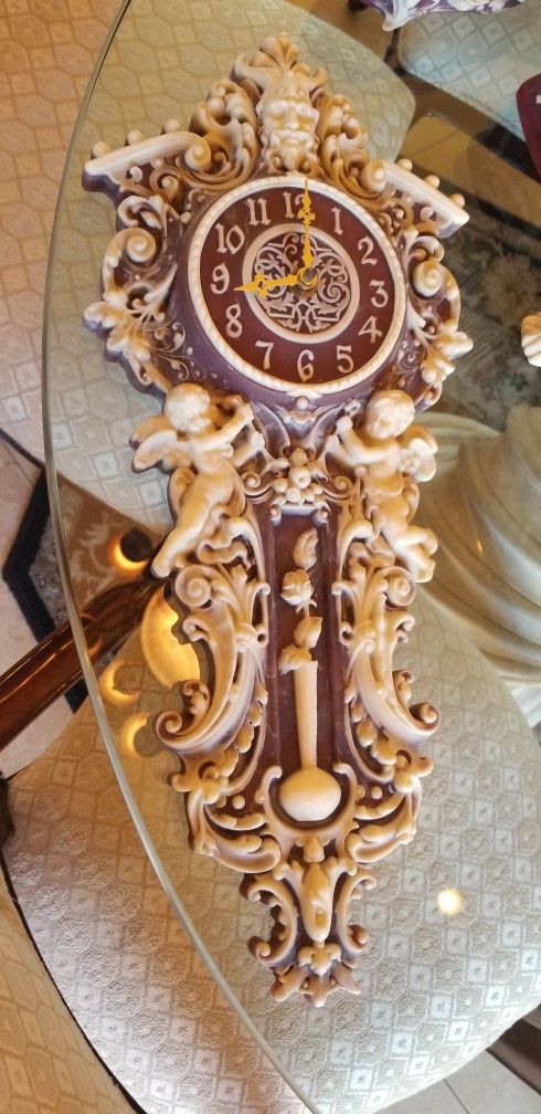 Incolay Stone Father Time Clock