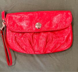 Coach Cherry Red Patent Leather Clutch/Wristlet