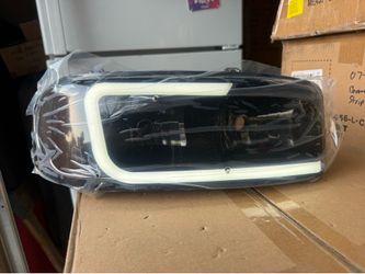 01-06 GMC Yukon Denali Smoke Black LED Strip Headlights Parking Lights
