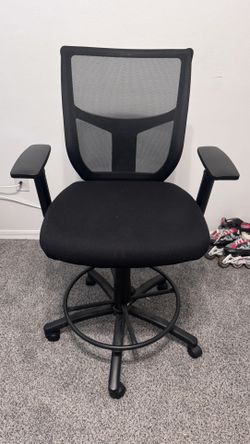 Sit to Stand Drafting Chair/Task Stool - Mesh Office Chair $40