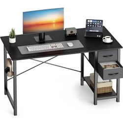 Small Black Desk With Drawers