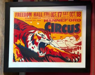 Set of 3 Framed Vintage Circus Posters – Hanneford & Famous Cole