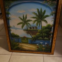 Large Palm Tree Painting 