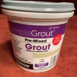 1 Quart Pre-mixed Grout - Color Linen - Unused 