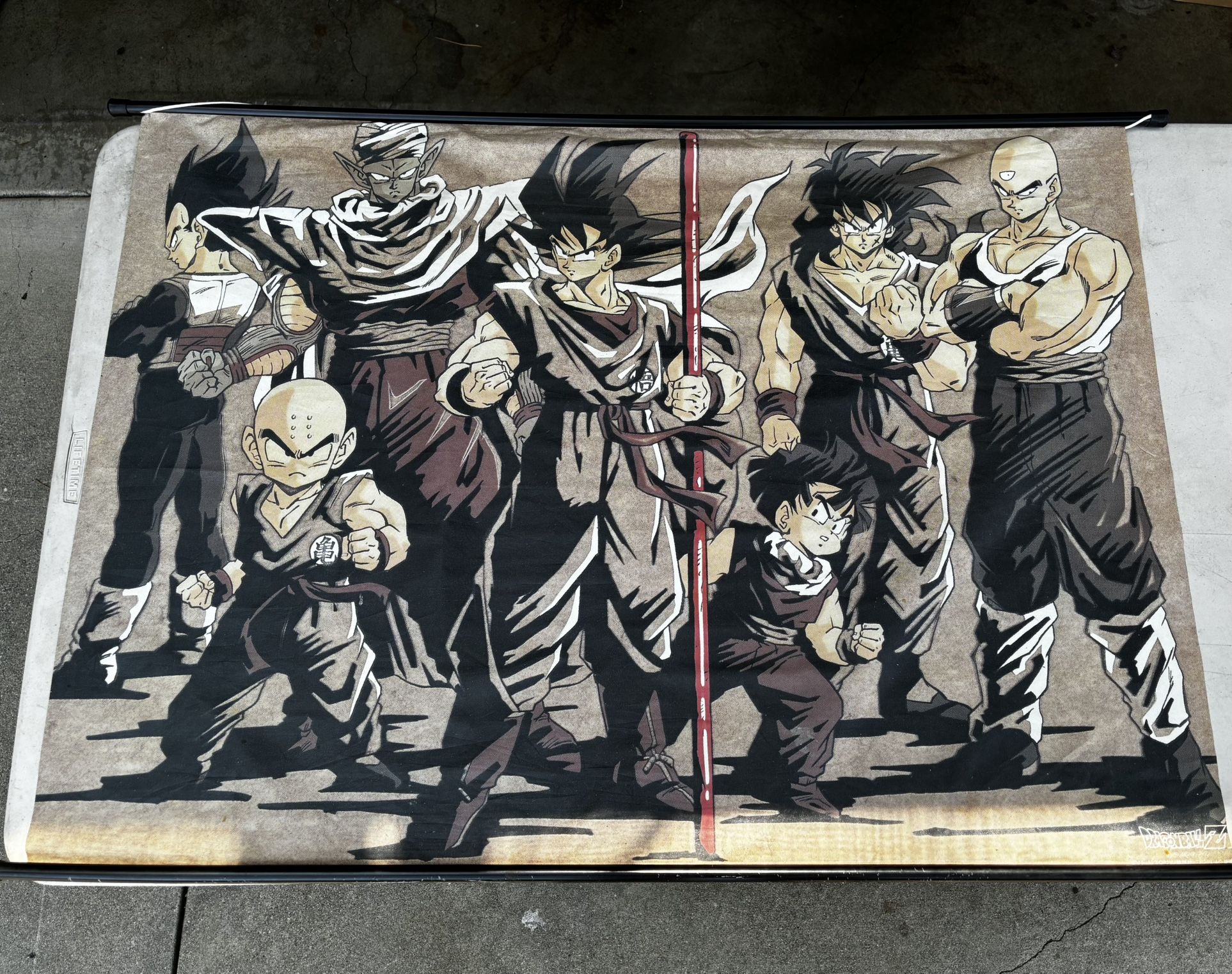 Vintage Dragon Ball Z Fabric Banner Poster 1999 30x41 Tapestry