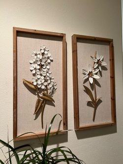 Decorative Floral Wall Art Set (2 Panels)