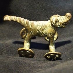 "Antique" Brass "Temple Pull Toy" 