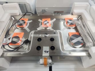 36 in. Gas Cooktop in Stainless Steel with 5 Burners including Power Boil Burners