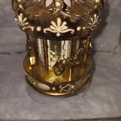 383 Gold Carousel Ornament 