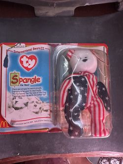 Spangle the bear beanie baby from 1999