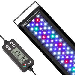 Aquarium Light, Full Spectrum Light w/ 7 Colors, Adjustable Timer, (NEW)