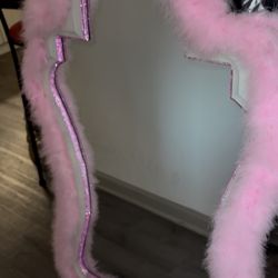 Pink Fur Mirror