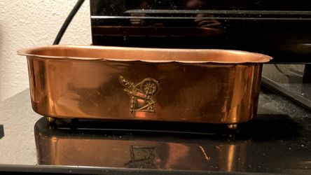 Copper Planter With Design 