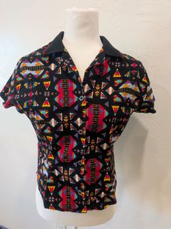 Roper Aztec Print Cowgirl Short Sleeve Shirt