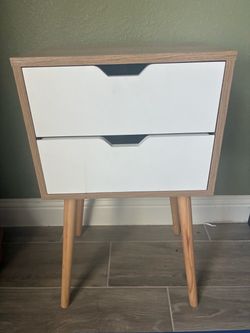 2 Mid-Century Modern 2-Drawer Nightstand