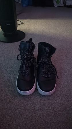 Black High-Top Lace-Up Boots- size 11 women