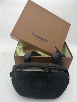 New Burberry England Black Monogram Crossbody Belt Bag Designer Luxury Bag