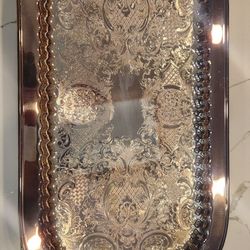 THREE SILVER PLATTERS 