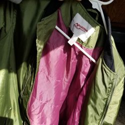 Arizona Jean Co Size Small Green Bomber Jacket 

