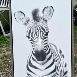 Zebra canvas wall decor