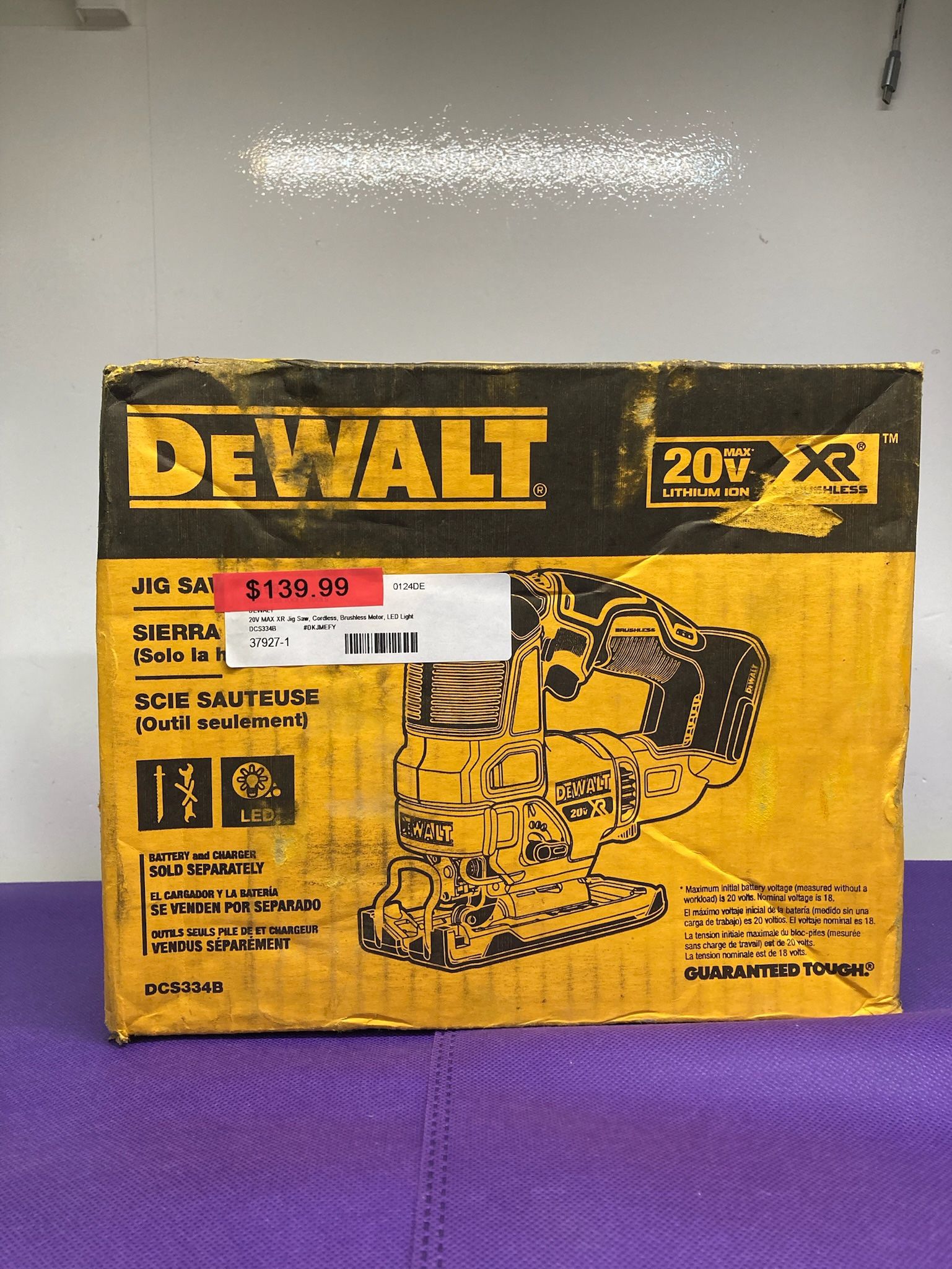 DEWALT DCS334B 20v MAX X-RAY JIG SAW CORDLESS BRUSHLESS MOTOR LED LIGHT 