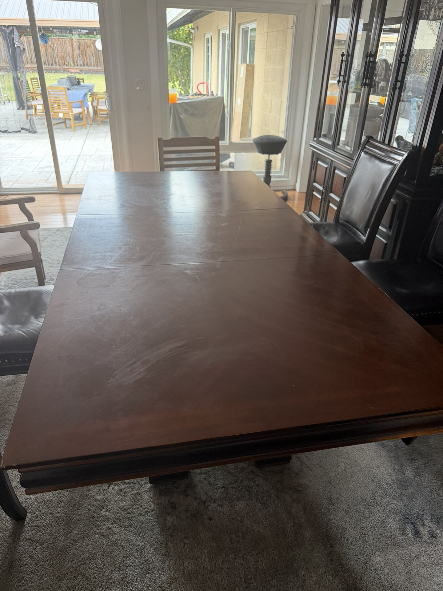 Dining Room Table With 5 Chairs.   Good For 8 -10 People.  