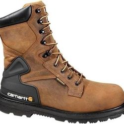 NEW Size 8.5 Wide Carhartt Men Work Boots Steel Toe WATERPROOF Safety Boot CMW8200 8"