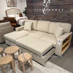 SOFA BED SECTIONAL, SLEEPER SOFA COUCH, PULL OUT BED SOFA WITH STORAGE -NEW-