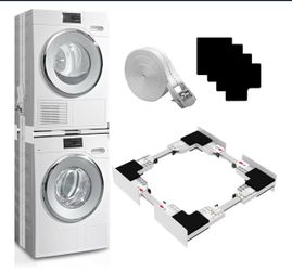 Washer Dryer Stacking Kit, Universal Washer Dryer Stacking Kit Adjustable 29/28/27/26/25/24 Inch, Small Space Saving Solution Stacking Kit for Washer