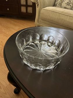 Clear Cut Glass Decorative Bowl