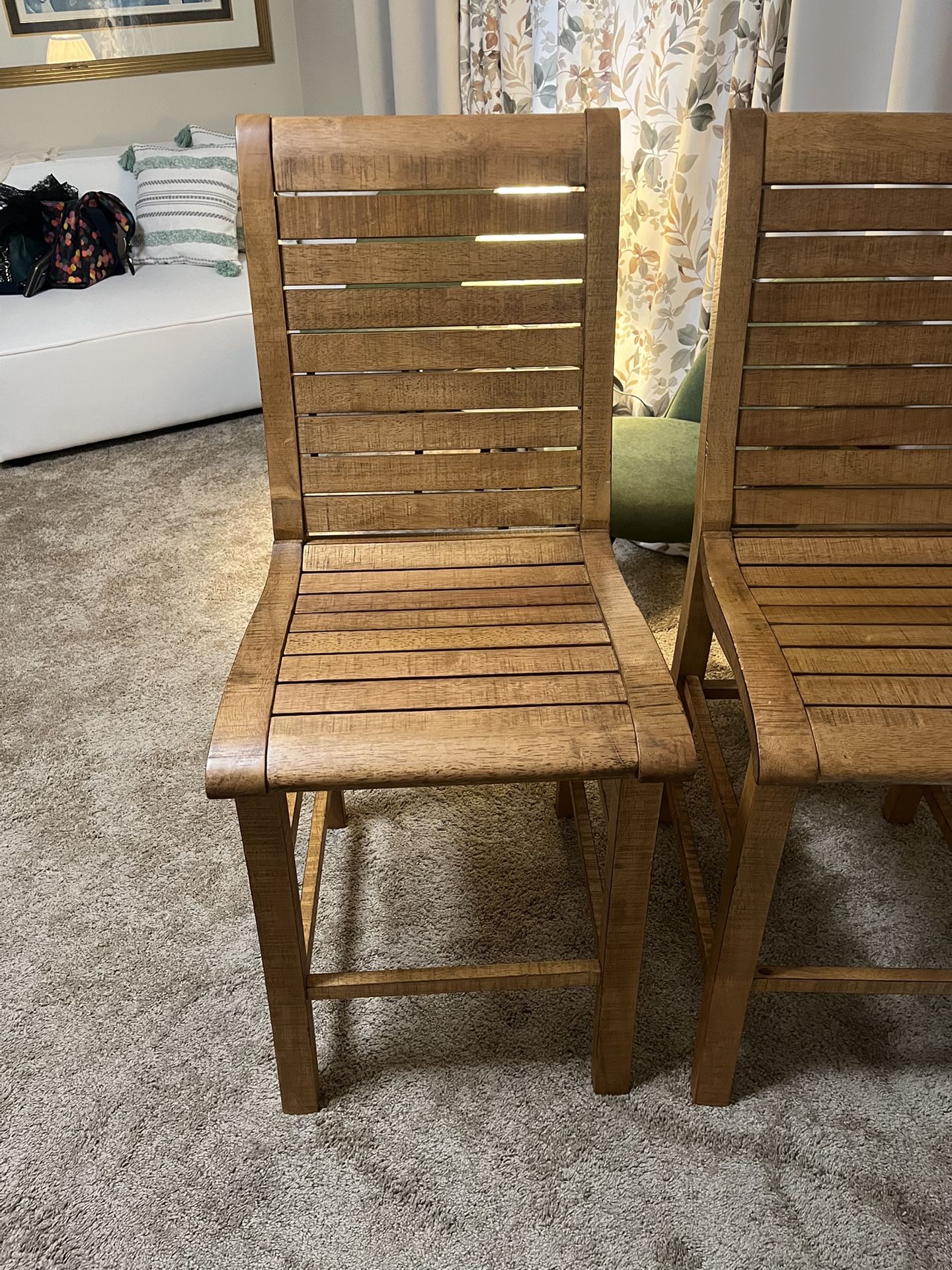 Two Indoor/Outdoor Wood Stools