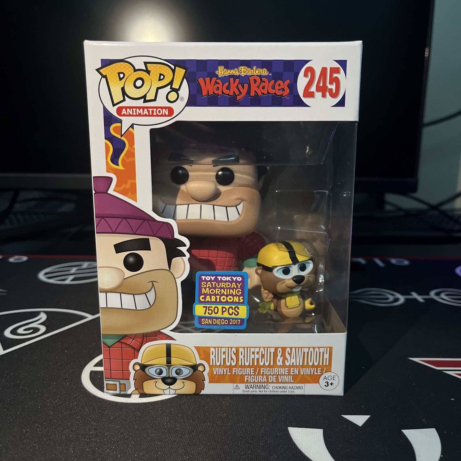 Wacky Races Rufus Ruffcut and Sawtooth SDCC Exclusive Pop! Vinyl #245 (750 Pc)