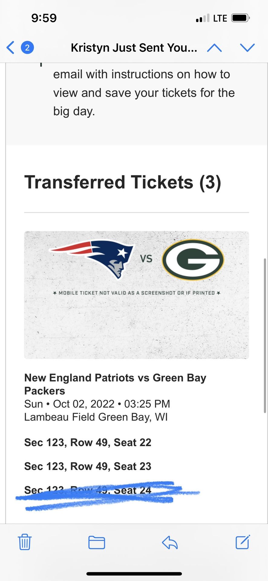 2 Tickets together to todays Game!!