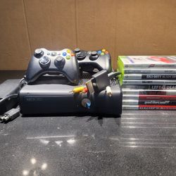 XBox 360 Console Bundle w/ 2 Controllers, 9 Games and 3 Chords