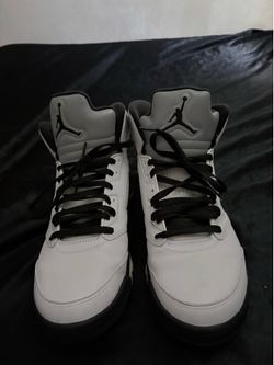 White & Black Jordan 5s