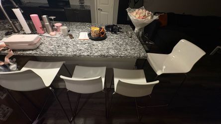 White barstools