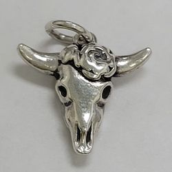 James Avery silver Desert Rose Charm (stamps worn )